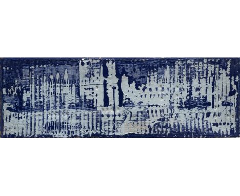 Zangs, HerbertKrefeld, 1924 - 200317 x 49 cm, R.Scheibenwischer - Reihung. Dispersionsfarbe auf Karton. In rotem Farbstift rü