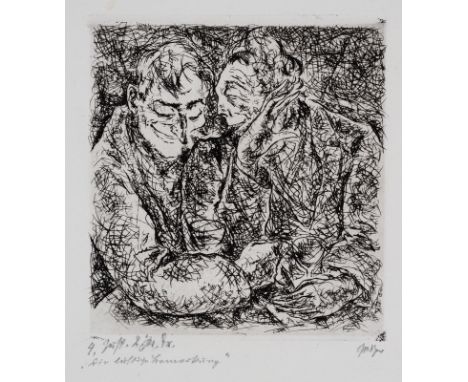 Geiger, WilliLandshut-Schönbrunn, 1878 - München, 19715 Bl.: Der Trinker. Radierung auf Bütten. Fünf verschiedene Zustandsdru