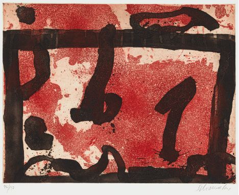 Schumacher, EmilHagen, 1912 - San José/Ibiza, 1999Blattgröße: 65 x 79 cm; 49 x 64,5 cm, o. R.2/1983, 1983. Farbradierung auf 