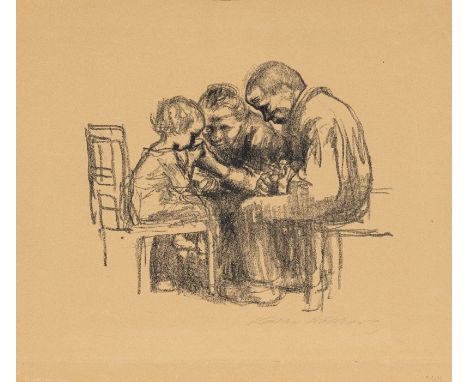 Kollwitz, KätheKönigsberg, 1867 - Moritzburg, 1945Blattgröße: 42 x 48 cm; 27,5 x 33 cm, o. R."Besuch im Kinderkrankenhaus", 1