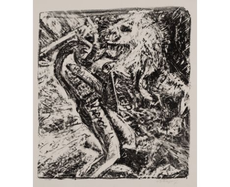 Gangolf, PaulKönigsberg, 1879 - Esterwegen, 1936Blattgröße: 47,5 x 37,5 cm, o. R.4 Bl.: Ohne Titel, 1920er. Lithografie auf P