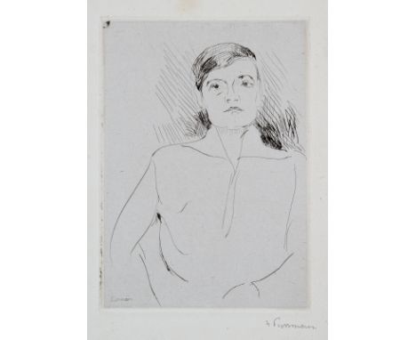 Purrmann, HansSpeyer, 1880 - Basel, 1966Versch., o. R:3 Bl.: "Damenbildnis (Halbfigur)", um 1915; "Helene Forment mit ihrem E