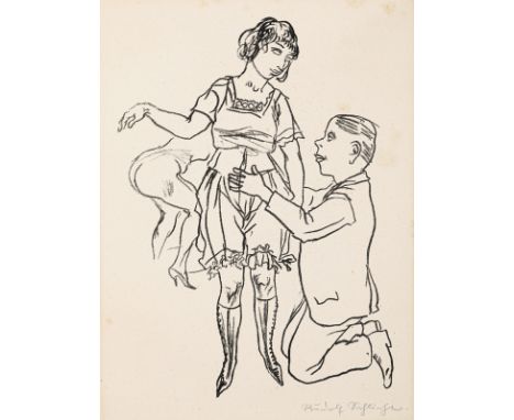 Schlichter, RudolfCalw, 1890 - München, 1955Versch., o. R.2 Bl.: Der Bräutigam, 1922; Schwebendes Liebespaar, c. 1913. Eine L