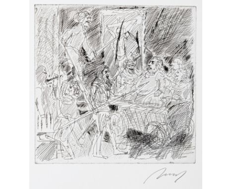 Hrdlicka, AlfredWien, 1928 - 2009Versch., o. R.6 Bl.: "Prophet Jan Matthiesen", "Über diese Prophezeiungen wurden die Jungfra