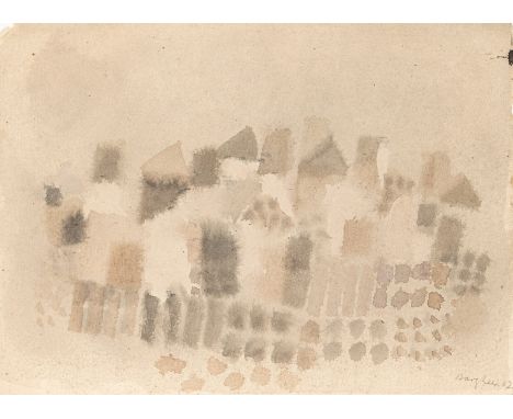 Bargheer, EduardFinkenwerder, 1901 - Hamburg, 197932 x 43,5 cm, R.Dorf, 1967. Aquarell auf Bütten. In Bleistift unten rechts 