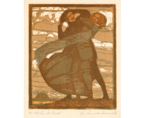 Schmoll von Eisenwerth, KarlWien, 1879 - Stuttgart, 1947"Im Winde", 1902. Farbholzschnitt auf Bütten. In Bleistift unten rech