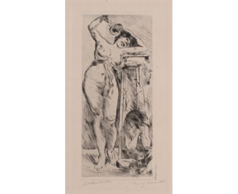 Corinth, LovisTapiau, 1858 - Zandvoort, 1925Versch., o. R.2 Bl.: "Baccantin", 1913; "Bacchant", 1916. Radierung auf Bütten. B
