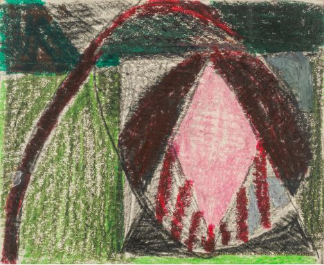 Kerkovius, IdaRiga, 1879 - Stuttgart, 197015,5 x 19 cm, R."Blüte", um 1960. Farbkreide und Bleistift auf Papier.Werkverzeichn