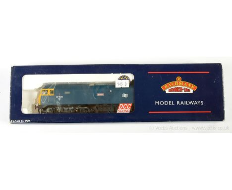 Bachmann OO Gauge Ref 32-800DS Class 47 Diesel Locomotive BR blue "Hadrian" No.47404 factory fitted sound, some marks to loco
