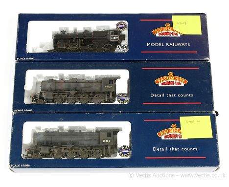 Bachmann OO Gauge renumbered BR black Steam Locos comprising 2-6-0 lined black Ivatt Class 4 renumbered 43027, front coupling
