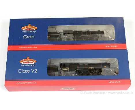 Bachmann OO Gauge BR lined black Steam Locos comprising 31-564 2-6-2 V2 Class No.60860 "Durham School", 32-180 2-6-0 Hughes /