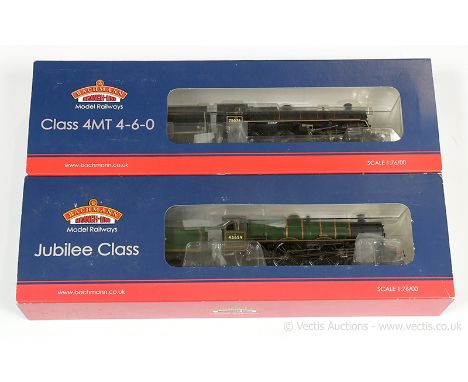 Bachmann OO Gauge pair of Steam Outline Locomotives consisting of Ref 31-178DC 4-6-0 Loco and Tender BR lined green Jubilee C