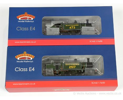 Bachmann OO Gauge lined Southern olive green 0-6-2 E4 Class Tank Locos comprising 35-076 No.473 and 35-076A No.2517, conditio