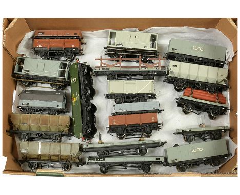 Kit / Scratch and commercially built O Gauge Finescale group of Goods Wagons consisting of Long Wheelbase Hopper, Loco Coal W