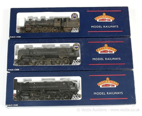 Bachmann OO Gauge renumbered Steam Locos comprising 2-10-0 BR black 9F Class renumbered 92050 and heavily weathered after pur