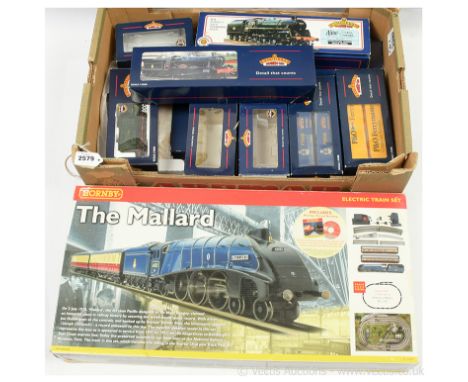 Hornby / Bachmann OO Gauge a mixed group of items consisting of Hornby R1040 "The Mallard" Passenger Set which includes track