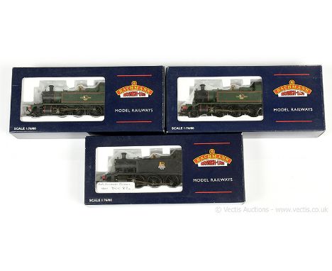 Bachmann OO Gauge renumbered 2-6-2 small Prairie Tanks (1) 45XX Class BR green renumbered 4552, (2) BR green renumbered 4559,