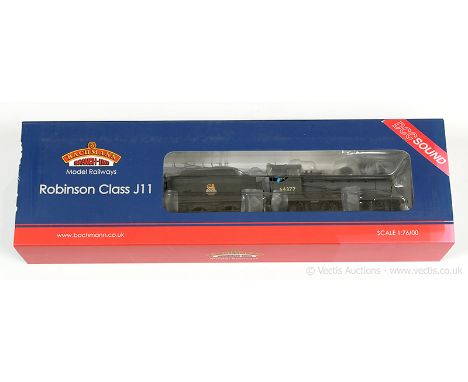 Bachmann OO Gauge Ref 31-321DS 0-6-0 Loco and Tender BR weathered black Class J11 No.64377. Crew added to cab, loco with fact