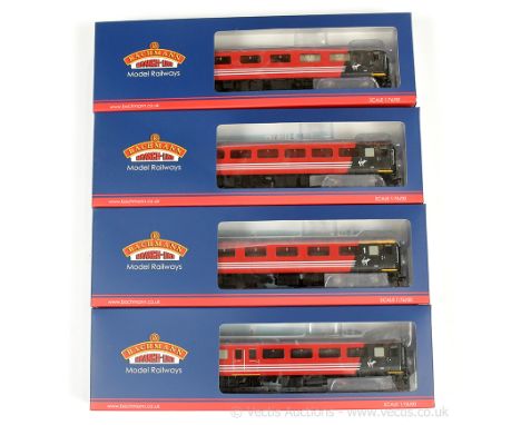 Bachmann OO Gauge ex-shop stock Virgin Trains red livery Mk.2F Passenger Coaches with manufacturers DCC decoders onboard (39-