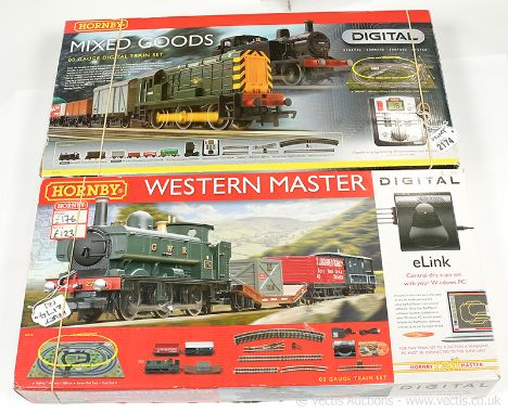 Hornby (China) 2 x Digital Train Sets (1) R1075 "Mixed Goods" containing 0-6-0 BR green Diesel Shunter No.D4093, 0-6-0 BR bla