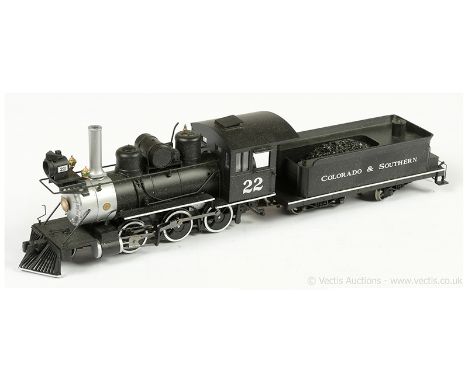 Bachmann Spectrum On30 (Narrow Gauge) 2-6-0 Colorado and Southern Steam Loco No.22, 1 step broken on tender front left side a