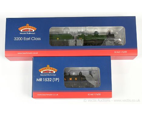 Bachmann OO Gauge pair of Steam Outline Locomotives consisting of Ref 31-089 4-4-0 Loco and Tender Great Western green Earl C