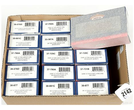 Bachmann OO Gauge ex-shop stock Goods Wagons much duplication comprising 3 x 37-780A BR Bauxite Mogo Van (factory weathered e