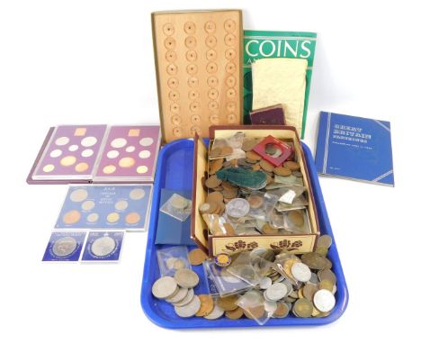 Victorian and later coinage, including silver sixpences, two Coinage of Great Britain and Northern Ireland set 1970, Pre Deci