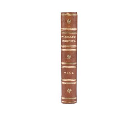 The Overland Monthly, volume 1. Published 1868 by A. Roman and Company. The first volume contains all four of Twain's contrib