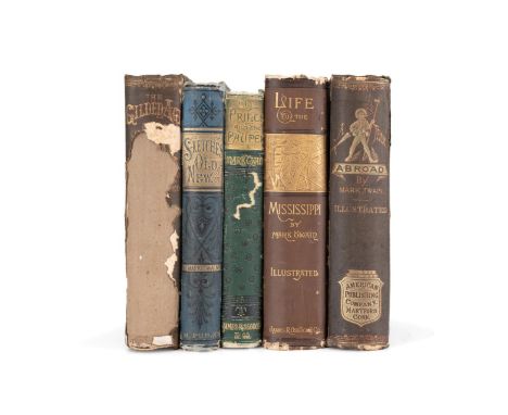 A collection of 5 books by Mark Twain: Life on the Mississippi by Mark Twain. Published 1883 by James R. Osgood. First editio