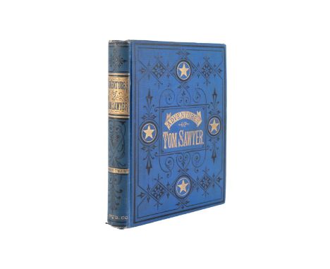 Adventures of Tom Sawyer by Mark Twain. Published 1876 by American Publishing Company. First edition, early state with the ha