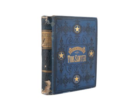 Adventures of Tom Sawyer by Mark Twain. Published 1876 by American Publishing Company. First edition, early state. Half title