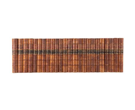 A 24 volume set of the Waverley Novels by Walter Scott. Various publishing dates from 1820-1835. Mostly published by Archibal