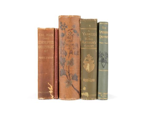 A lot of five books by Mark Twain: Mark Twain's Autobiography and First Romance. Published 1871 by Sheldon and Company. First