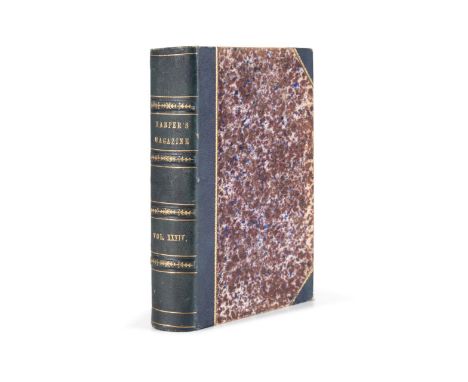 Forty-Three Days in an Open Boat by Mark Twain, New York: Harper's. 1866. Contained in volume 34 of "Harper's New Monthly Mag