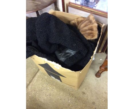 A box of vintage clothing 