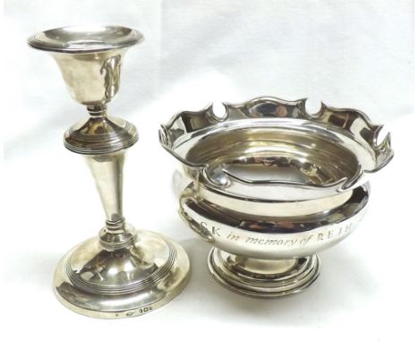 A Mixed Lot comprising: a Mappin & Webb Silver Sugar Basin with London hallmarks, together with a further Birmingham hallmark