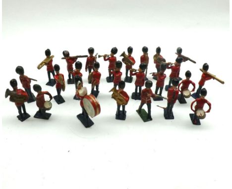 A small box containing a quantity of mostly Johillco Lead Guardsmen Band Figures  
