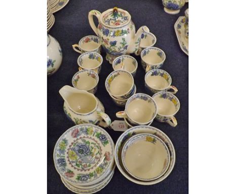 Mason s Regency Coffee Set comprising small Coffee Pot, Sugar Basin, Slop Bowl, Cream Jug and a quantity of Cups and Saucers,