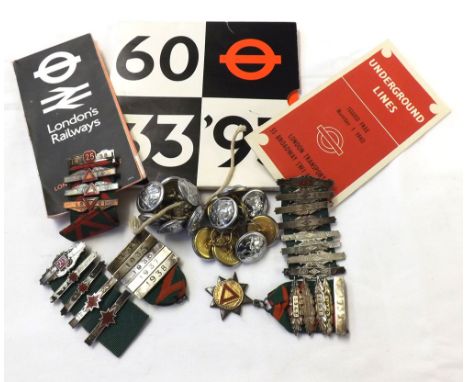 National Safety First Association Five Years and Ten Years Safe Driving Silver and Enamel Medals to F G R Garwood, with year 