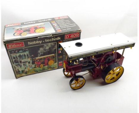 A Wilesco Live Steam Showman s Engine, the canopy inscribed  T Pettigrove, Stonesbridge Park, Middlesex , with original box, 