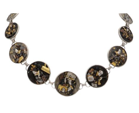 In good condition, light signs of use. Necklace length: approx. 36 cm. Link width: approx. 22 mm. Weight: 63.4 grams.