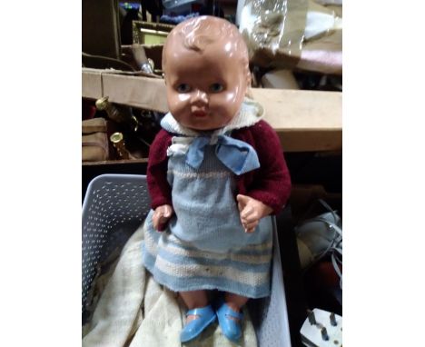 A VINTAGE PLASTEX DOLL H 45 CM