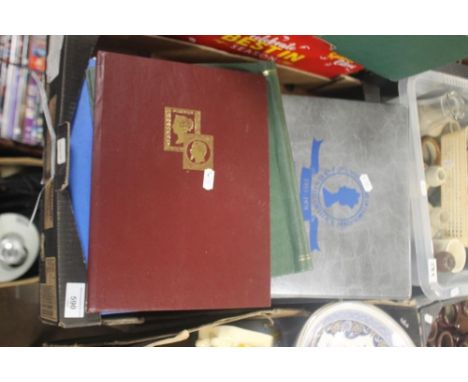THIRTEEN STAMPS ALBUMS AND "FIRST DAY" COVER ALBUMS CONTAINING BRITISH AND FOREIGN STAMPS