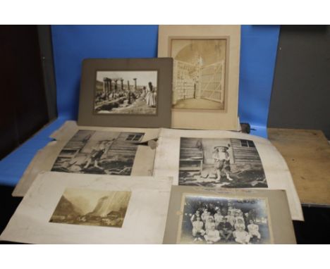 A FOLIO OF MAINLY PHOTOGRAPHS TO INCLUDE TWO 1891 PHOTOGRAPHS BY G. M. ELTON "ANTICIPATION" AND "REALIZATION", SPORTING GROUP