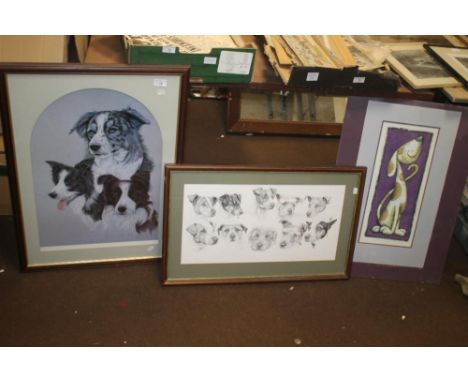 A FRAMED AND GLAZED LIMITED EDITION PRINT BY RONALD SWANWICK TOGETHER WITH TWO OTHERS