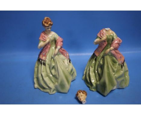 TWO ROYAL WORCESTER FIGURINES FIRST DANCE (1 AF)
