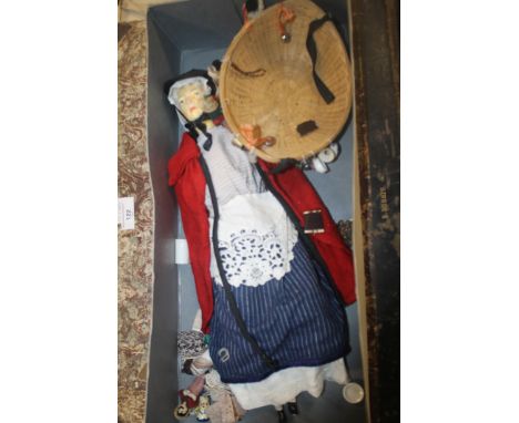 A VINTAGE WELSH DOLL H 44 CM