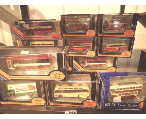 Boxed collection of twelve Gilbow Exclusive First Edition diecast model buses