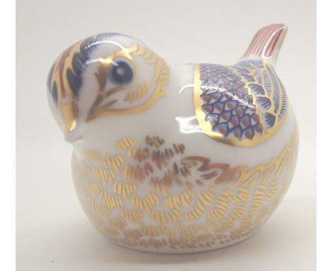 Royal Worcester wren figure with gold stopper